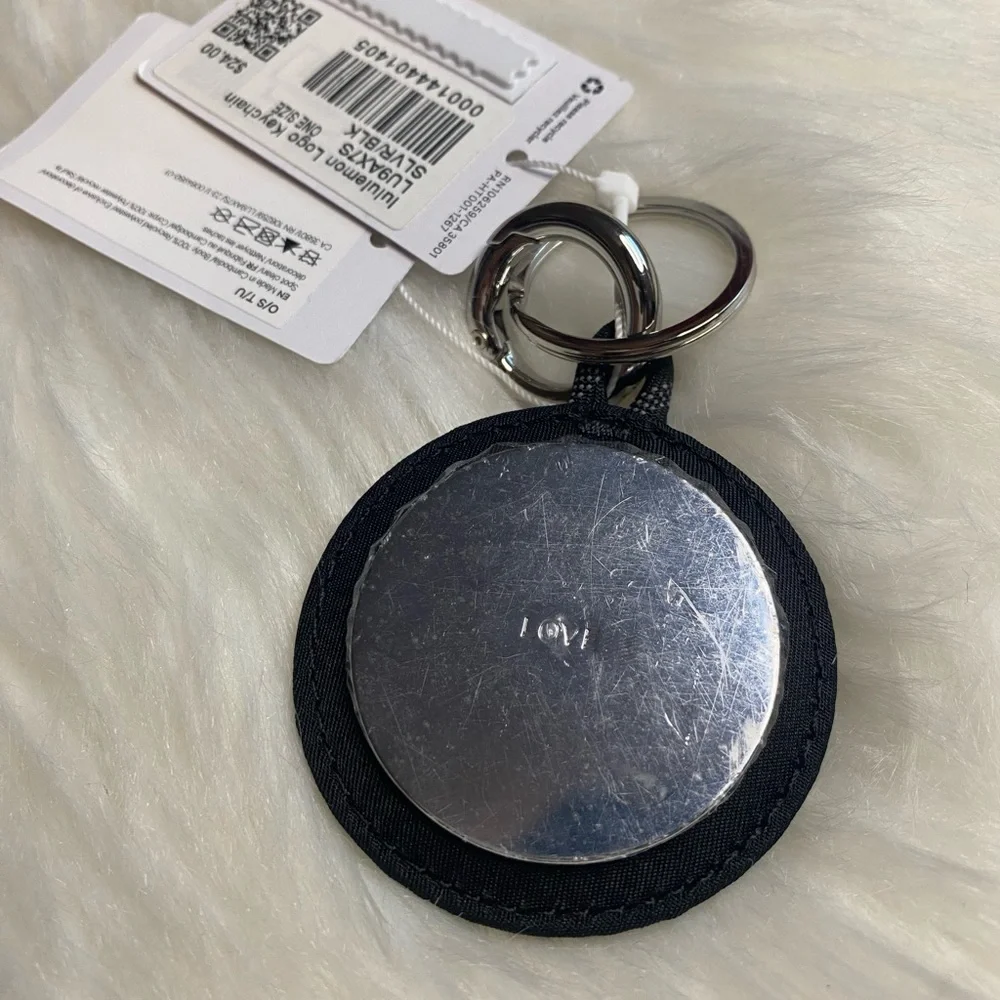 Lululemon Logo Keychain Black new
